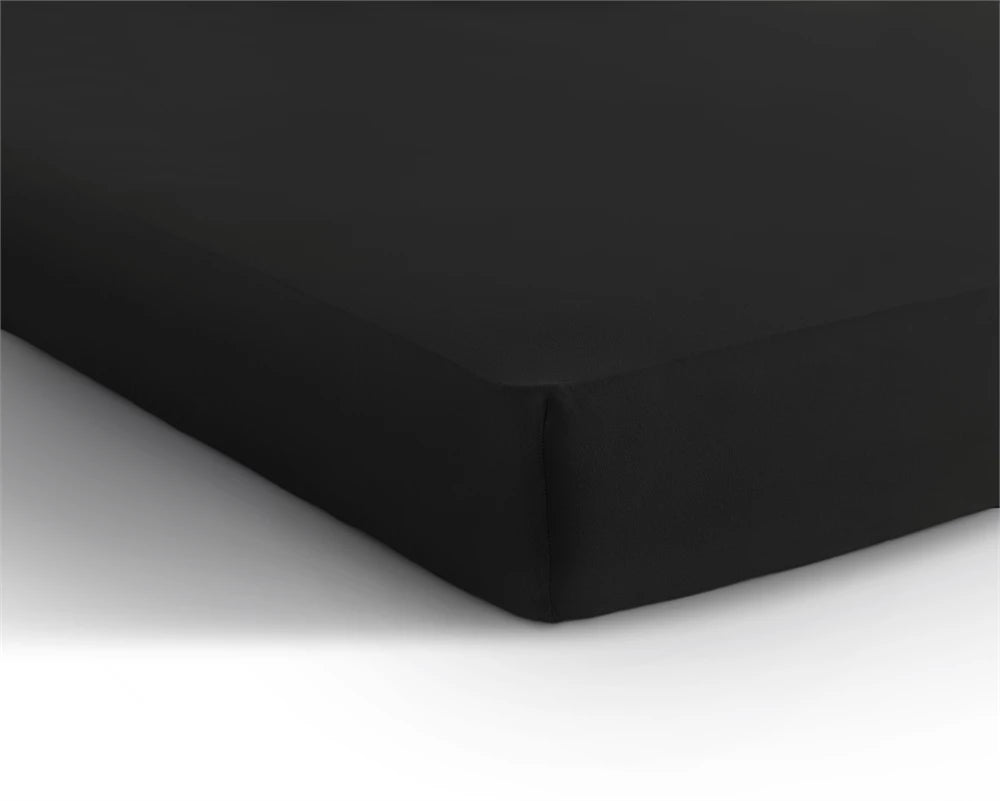 Dubbel Jersey 220 gr. Hoeslaken Zwart 140 x 200/220