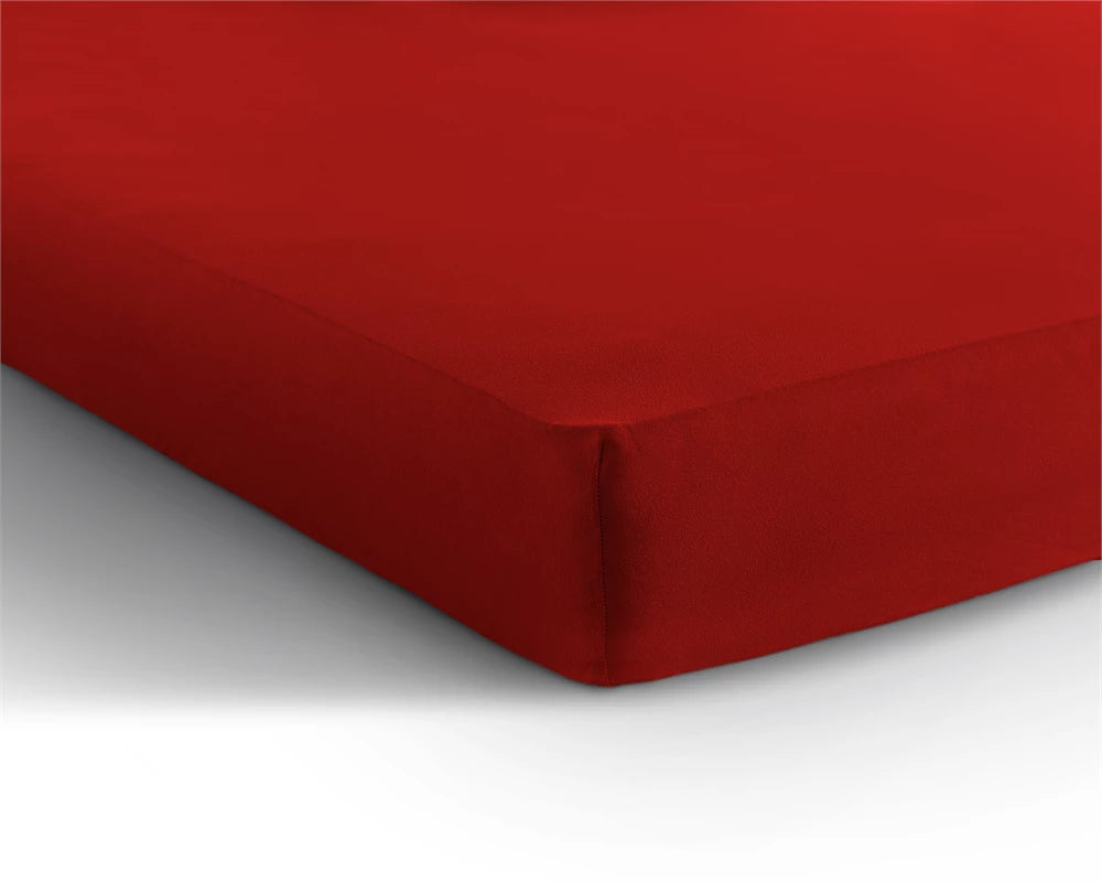 Dubbel Jersey 220 gr. Hoeslaken Rood 80/100 x 220