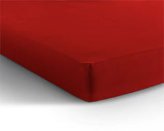 Dubbel Jersey 220 gr. Hoeslaken Rood 80/100 x 220
