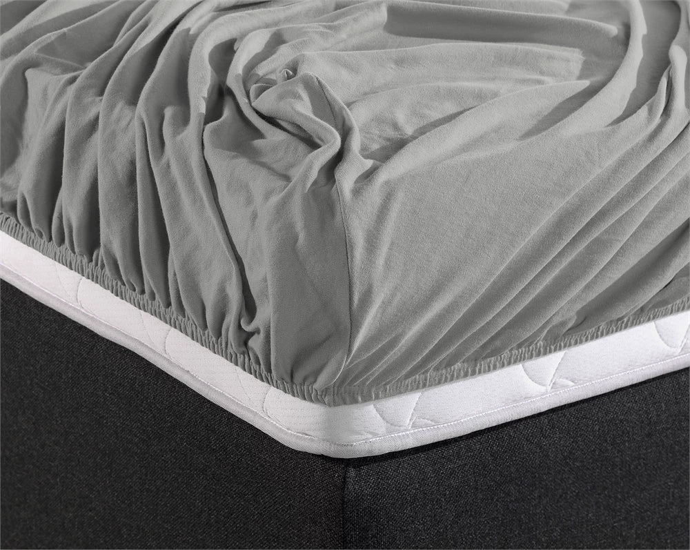 Dubbel Jersey 220 gr. Hoeslaken Grijs 140 x 200/220