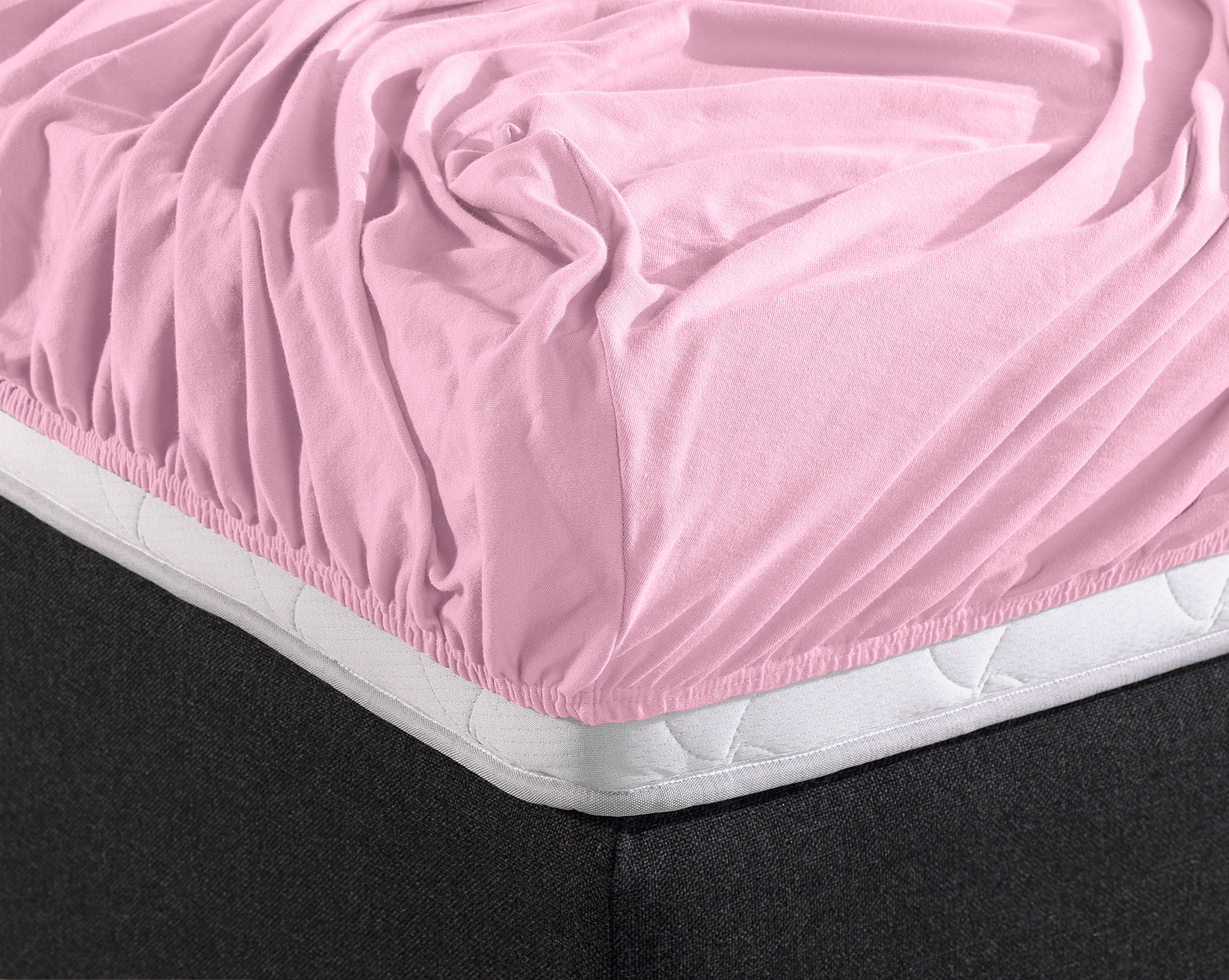 Baumwolle - Spannbettlaken - Double Jersey Rosa