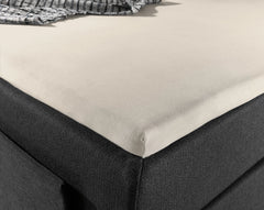 Baumwolle-Spannbettlaken - Jersey Topper Creme