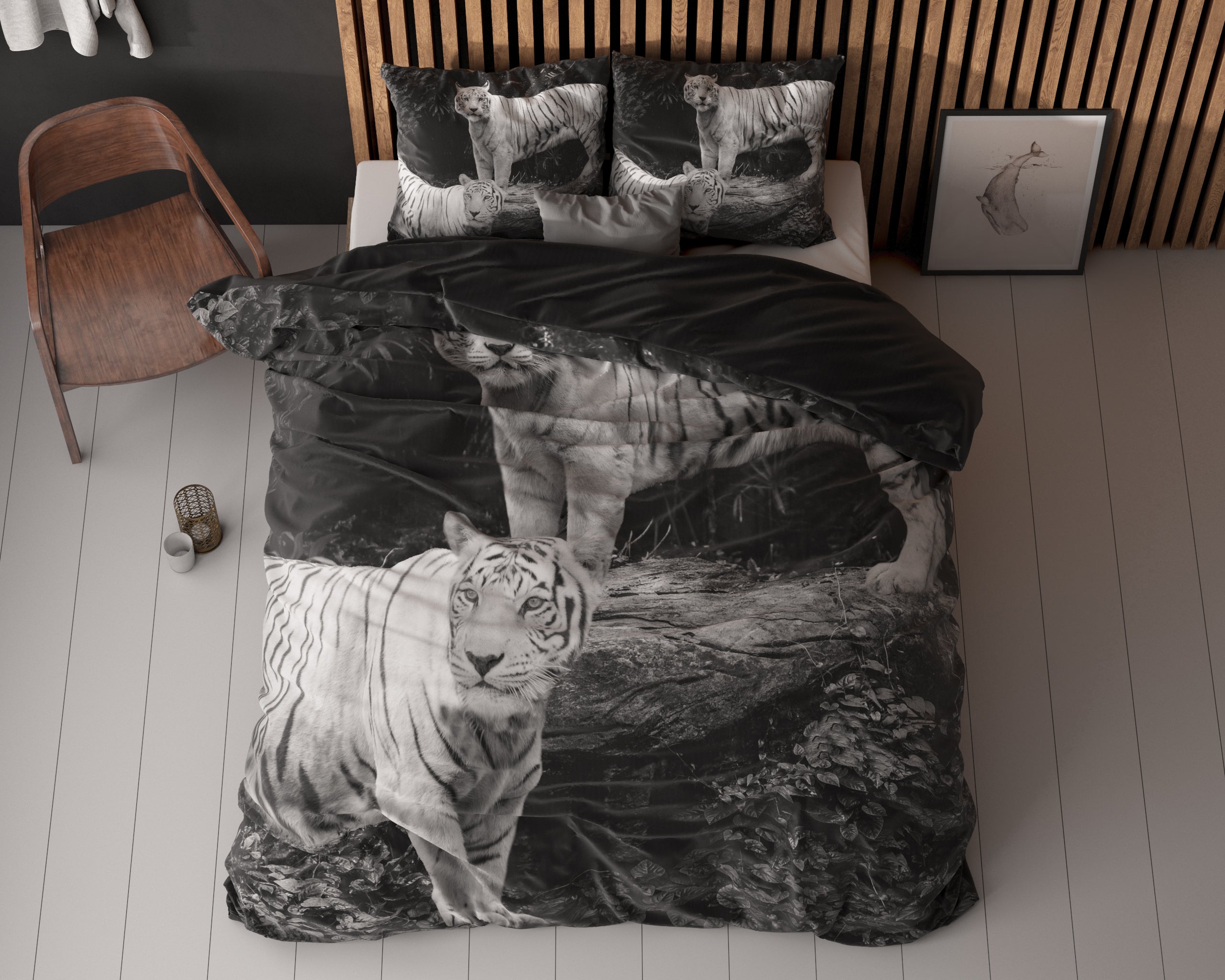 Baumwolle - Bettwäsche - Tigers Grau