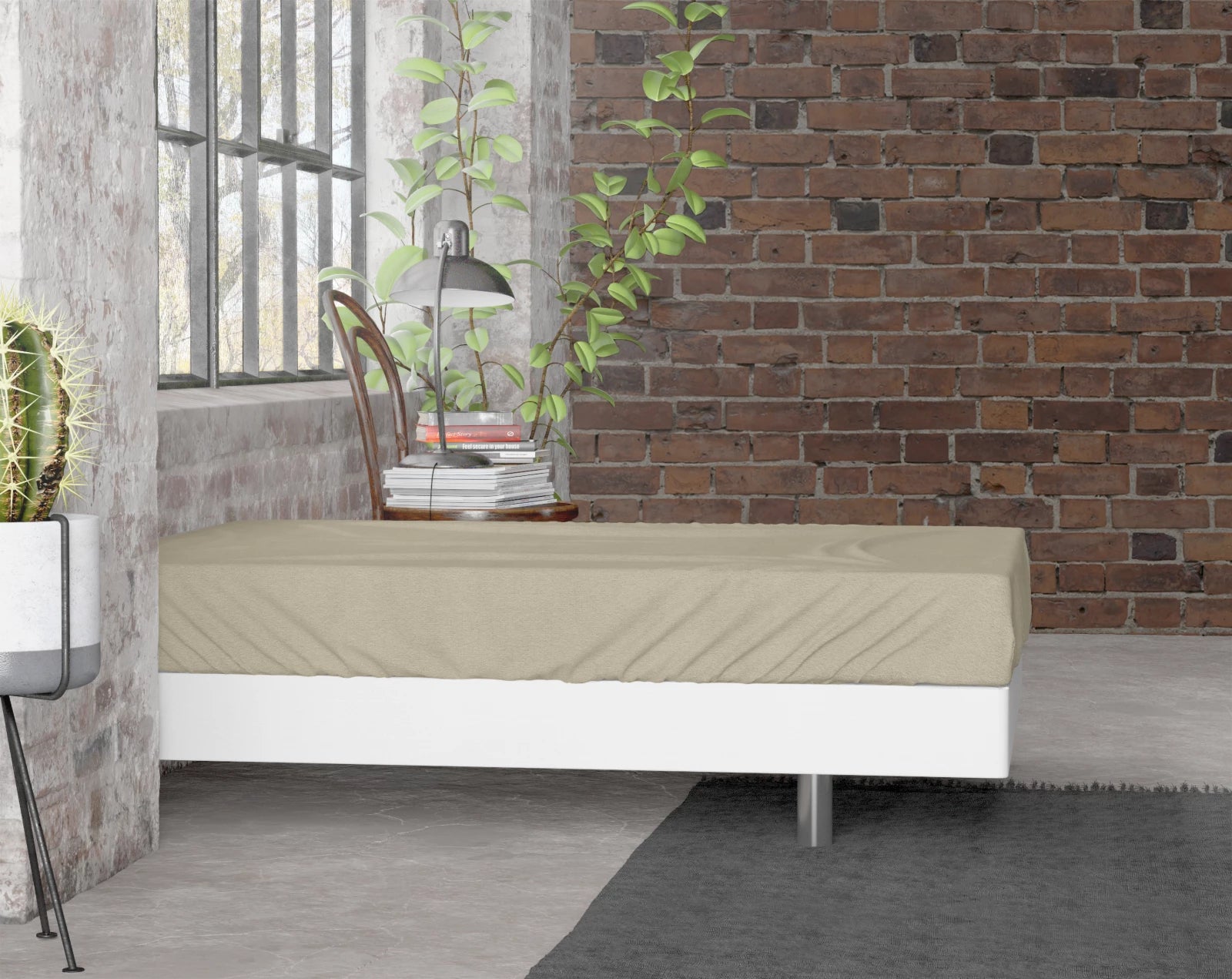 Flanell-Spannbettlaken - Premium Taupe