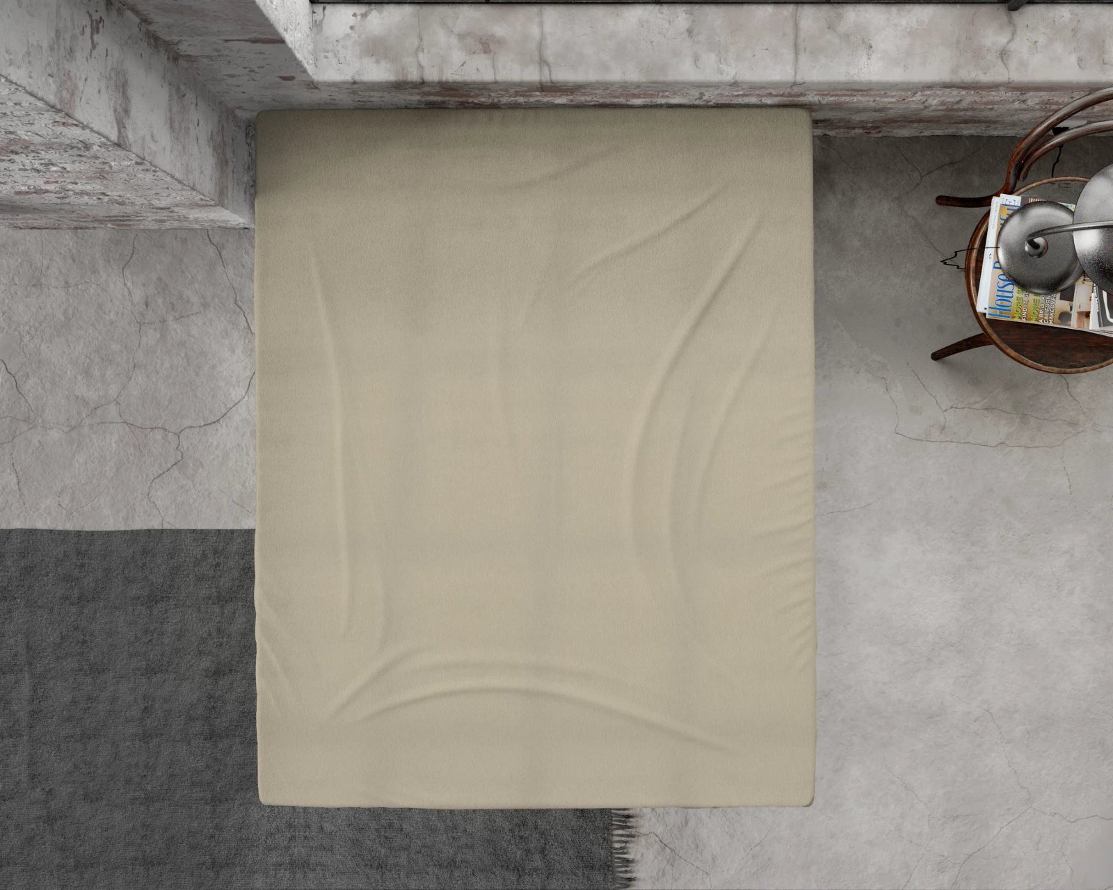 Flanell-Spannbettlaken - Premium Taupe
