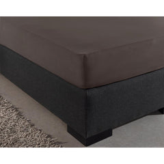 Baumwolle - Spannbettlaken - Double Jersey Dunkles Taupe