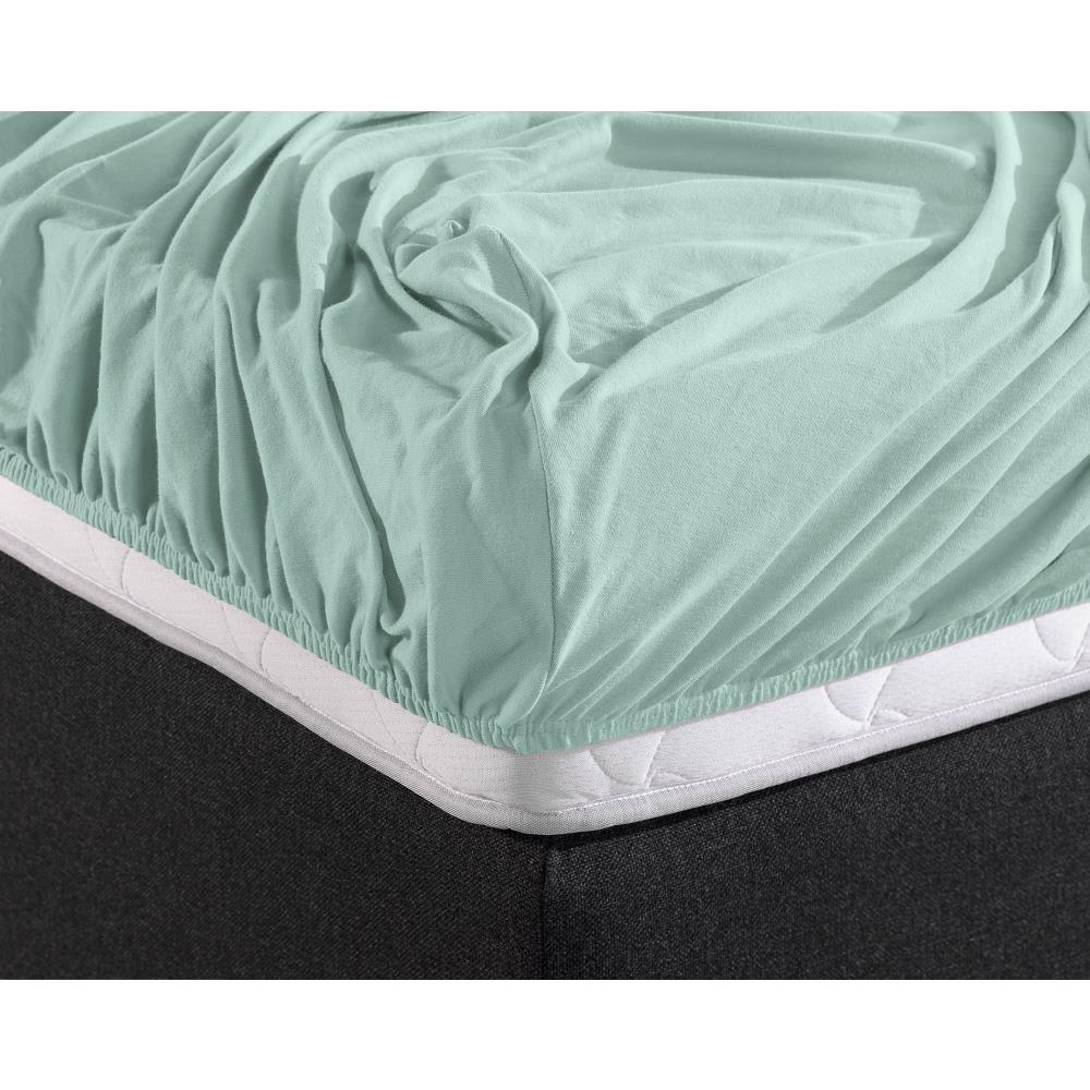 Baumwolle - Spannbettlaken - Double Jersey Pastellblau