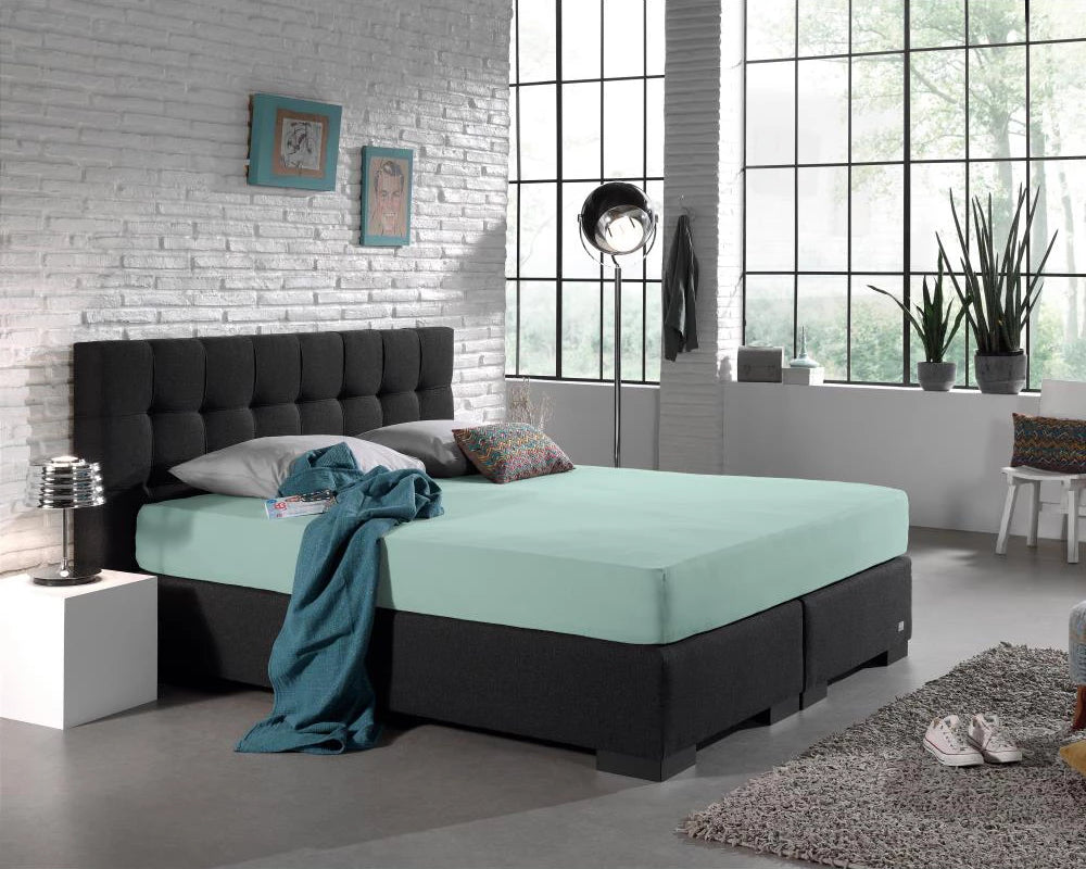 Dubbel Jersey 220 gr. Hoeslaken Pastel Blauw 80/100 x 220