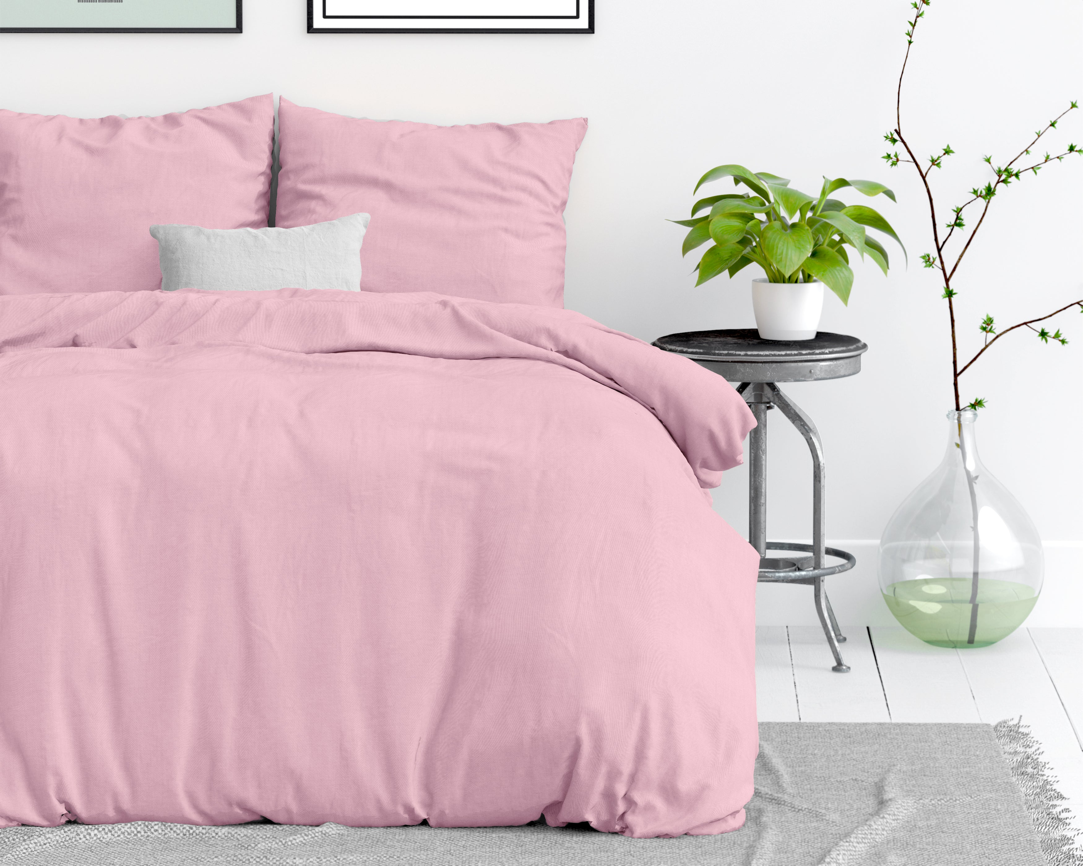 Baumwolle - Bettwäsche - Stone Washed Rosa