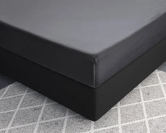 Baumwolle-Satin-Spannbettlaken Anthrazit