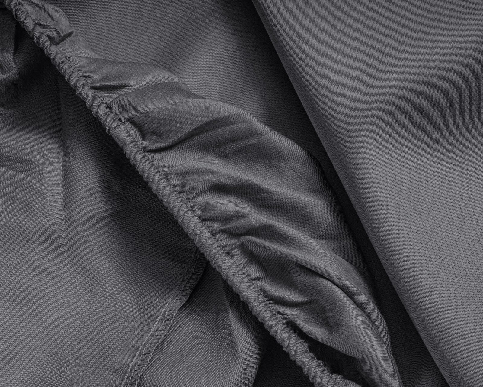 Baumwolle-Satin-Spannbettlaken Anthrazit
