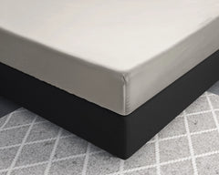 Baumwolle-Satin-Spannbettlaken Creme