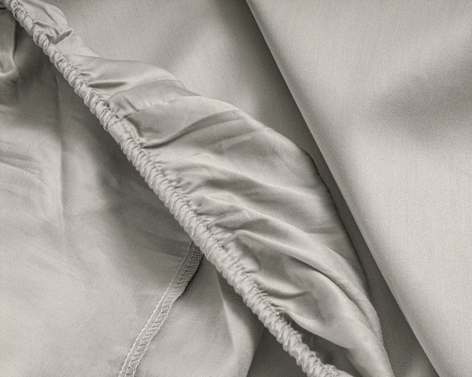 Baumwolle-Satin-Spannbettlaken Creme