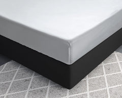 Baumwolle-Satin-Spannbettlaken Weiß