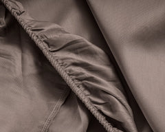 Baumwolle-Satin-Spannbettlaken - Topper Taupe