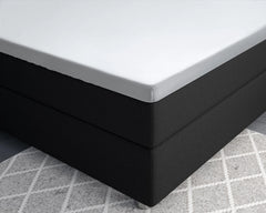 Baumwolle-Satin-Spannbettlaken - Topper Weiß