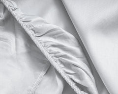 Baumwolle-Satin-Spannbettlaken - Topper Weiß