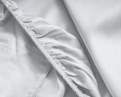 Baumwolle-Satin-Spannbettlaken - Split-Topper Weiß