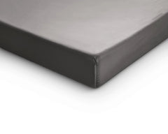 Baumwolle-Satin-Spannbettlaken - Split-Topper Grau