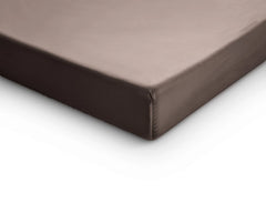 Baumwolle-Satin-Spannbettlaken - Split-Topper Taupe