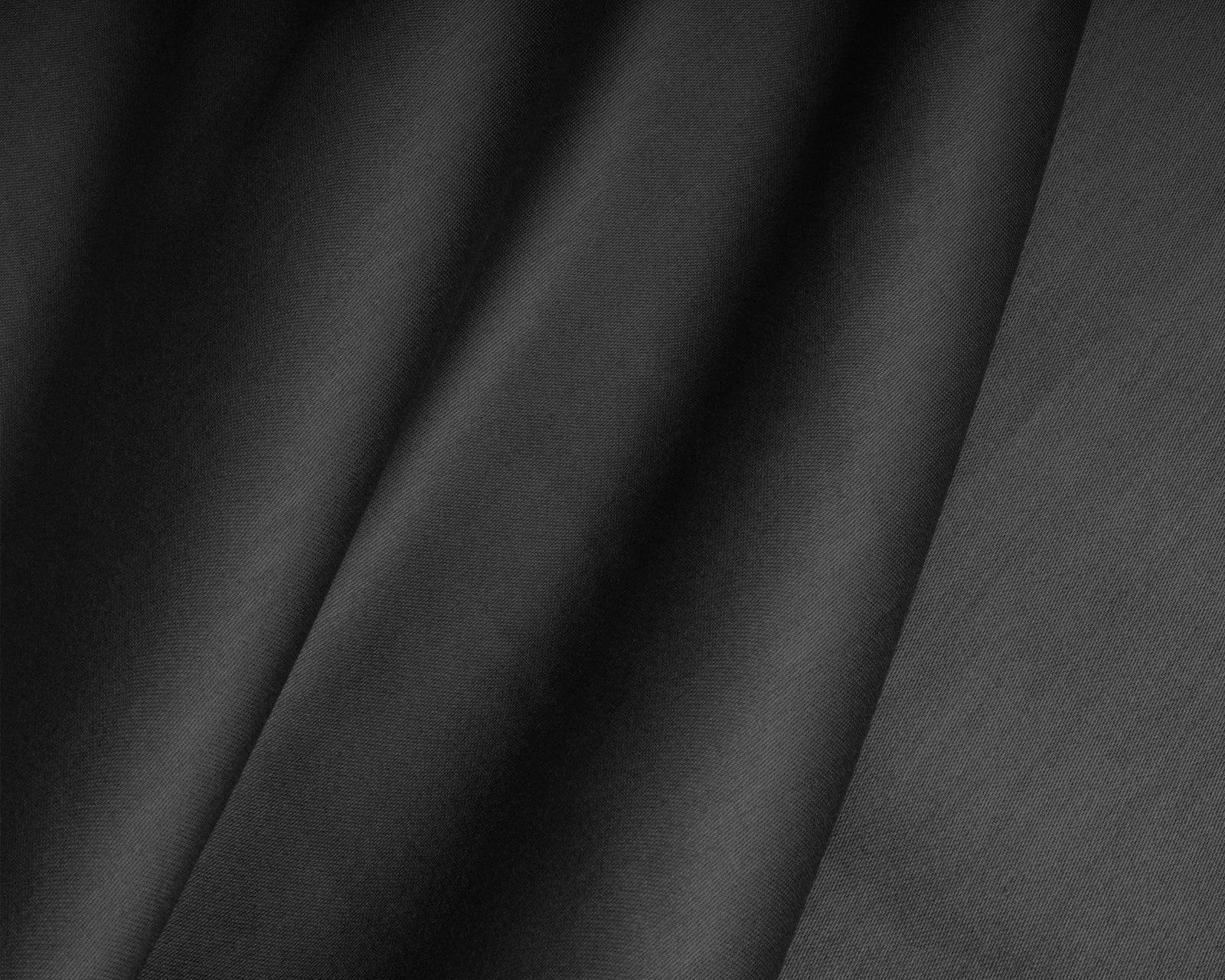 Baumwolle-Satin-Spannbettlaken - Split-Topper Schwarz
