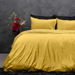 Velvet Uni Bettbezug Gold