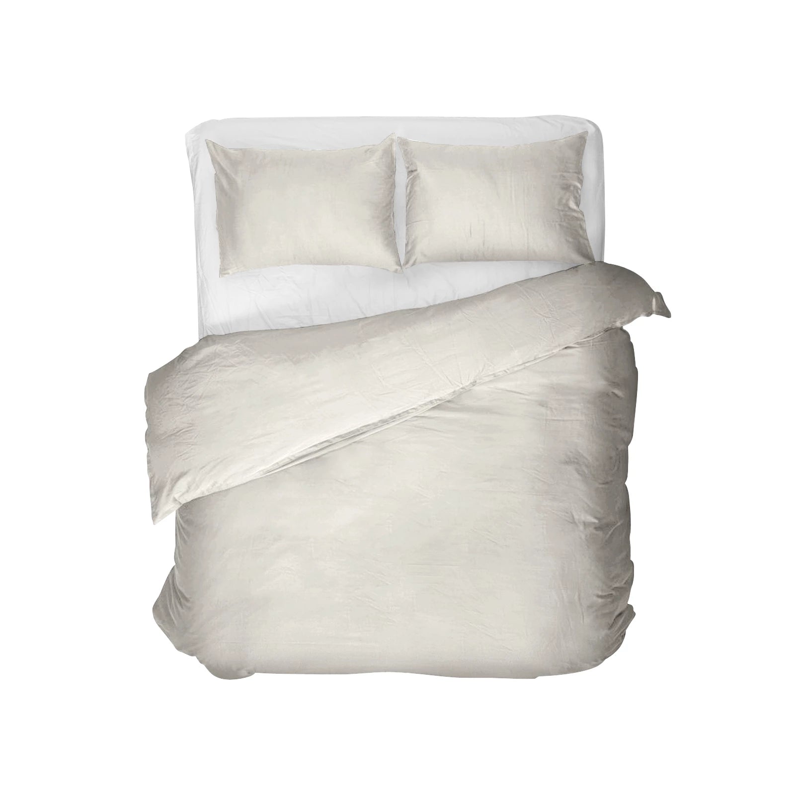 Uni-Bettwäsche aus ägyptischer Baumwolle – Creme