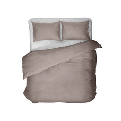 Uni-Bettwäsche aus ägyptischer Baumwolle – Taupe