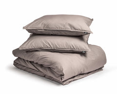 Uni-Bettwäsche aus ägyptischer Baumwolle – Taupe