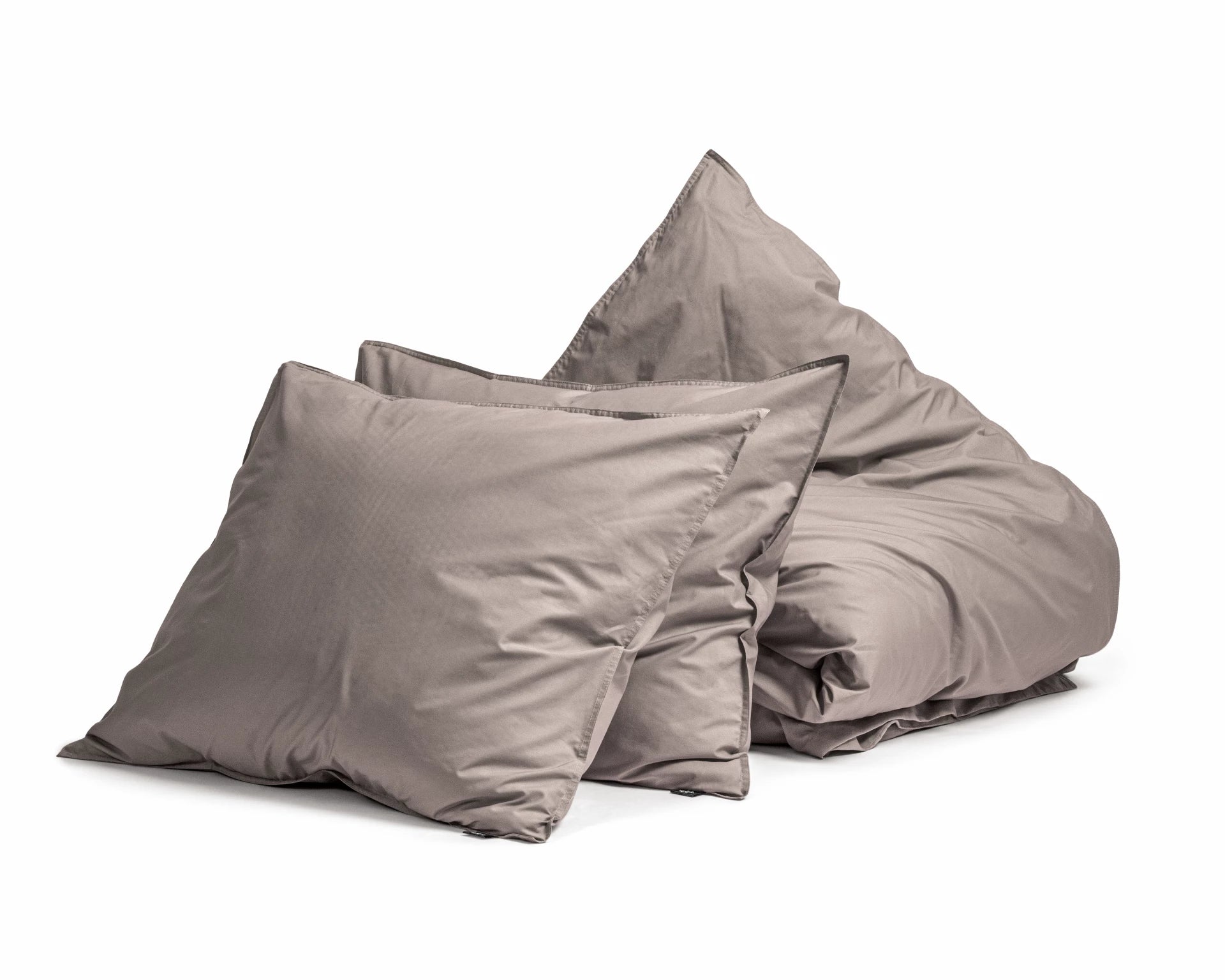 Uni-Bettwäsche aus ägyptischer Baumwolle – Taupe