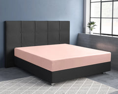 Baumwolle-Satin-Spannbettlaken Rosa