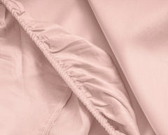 Baumwolle-Satin-Spannbettlaken Rosa