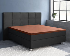 Baumwolle-Satin-Spannbettlaken - Topper Braun