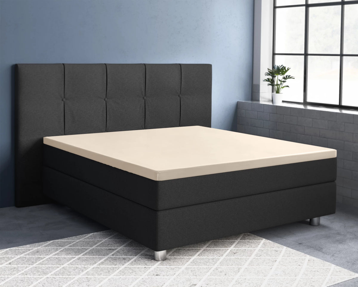 Baumwolle-Satin-Spannbettlaken - Topper Sand