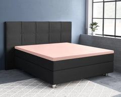 Baumwolle-Satin-Spannbettlaken - Topper Rosa