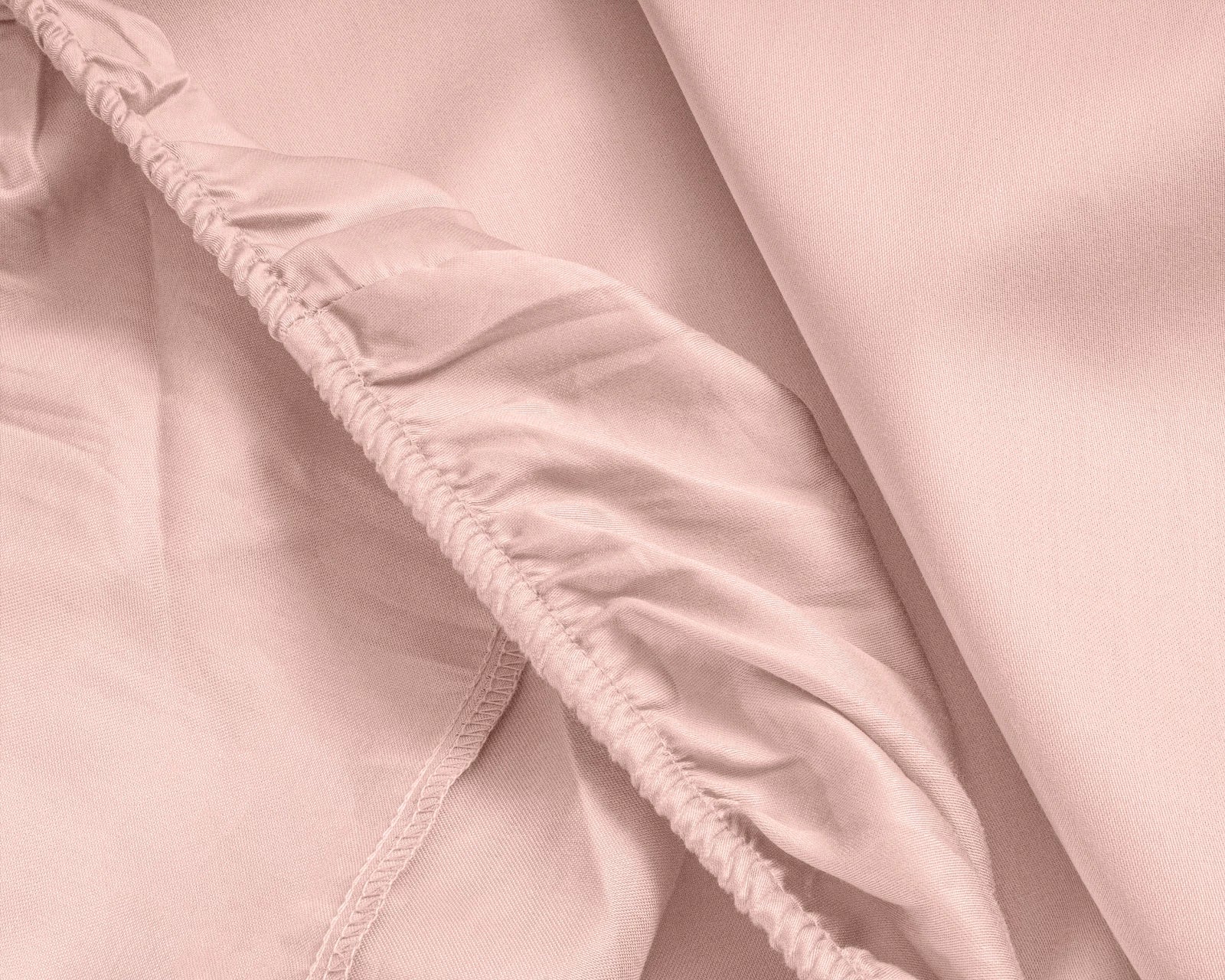 Baumwolle-Satin-Spannbettlaken - Topper Rosa