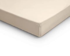 Baumwolle-Satin-Spannbettlaken - Split-Topper Sand