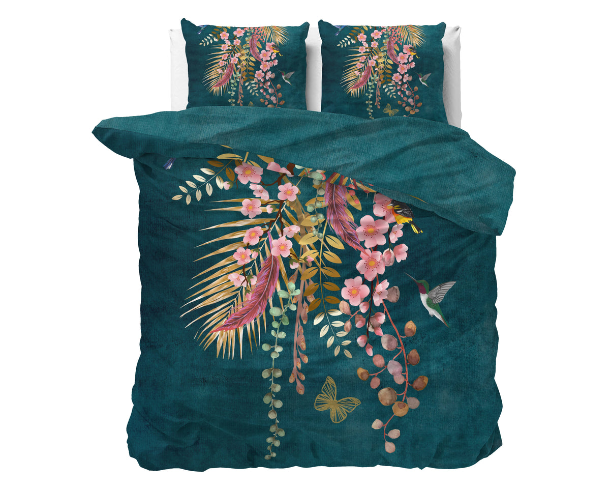 Satin-Bettwäsche – Kamala Botanisch Groen 240 x 220