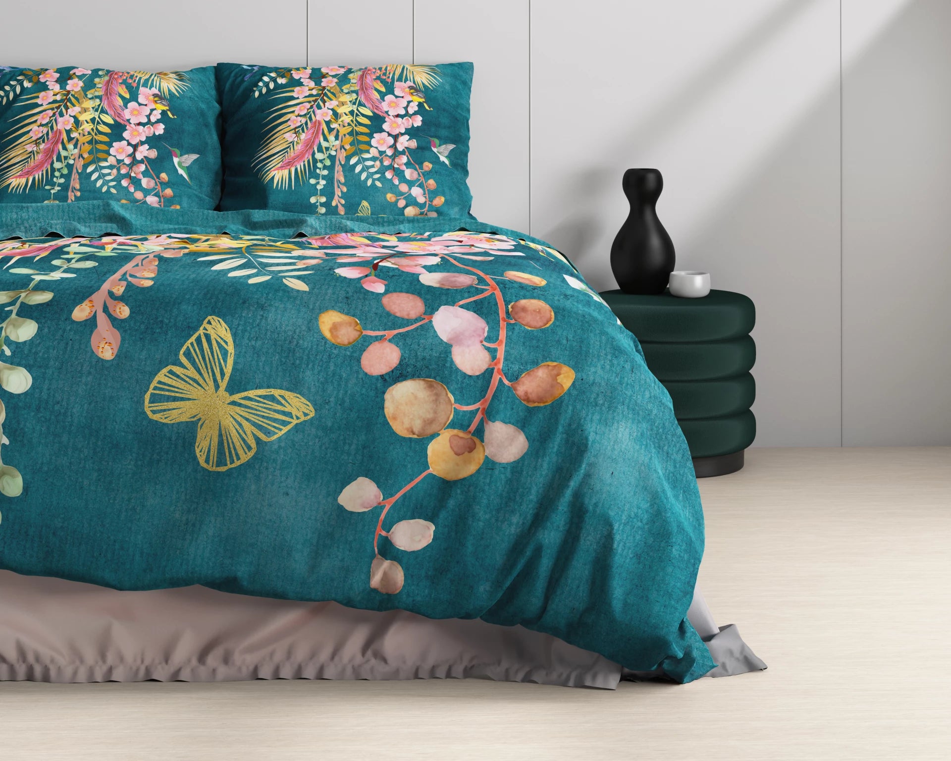 Satin-Bettwäsche – Kamala Botanisch Groen 240 x 220