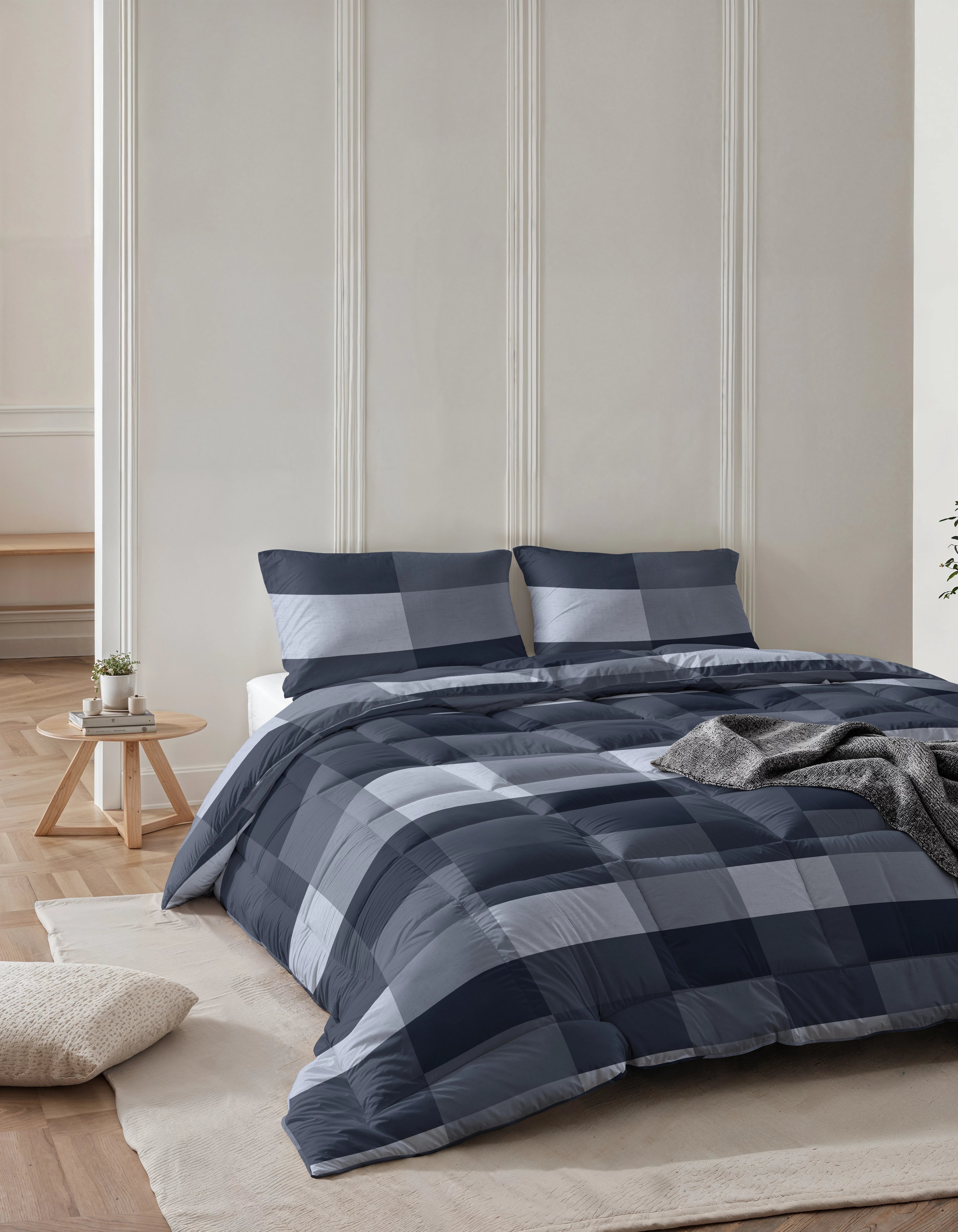 All-in-one Lazy dekbed Anne Blauw 140 x 200 Met Kussensloop