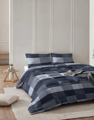 All-in-one Lazy dekbed Anne Blauw 140 x 200 Met Kussensloop