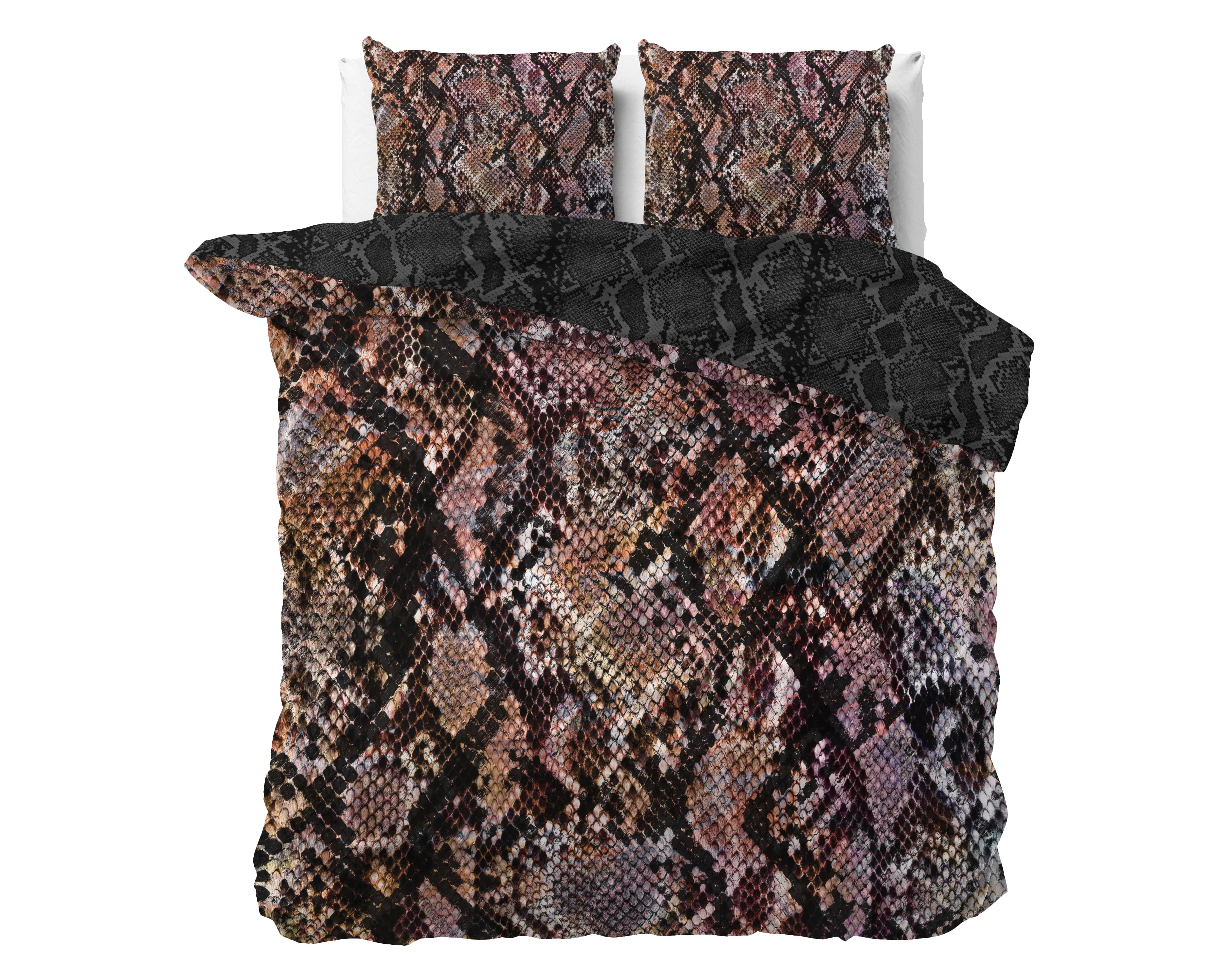 Satin-Bettwäsche – Dreamhouse Satin Duvet Cover Martina Black 240 x 220 cm