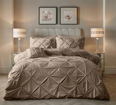 Velvet Pintuck Taupe 140 x 200/220