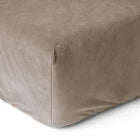 Velvet hoeslaken Taupe/Grijs