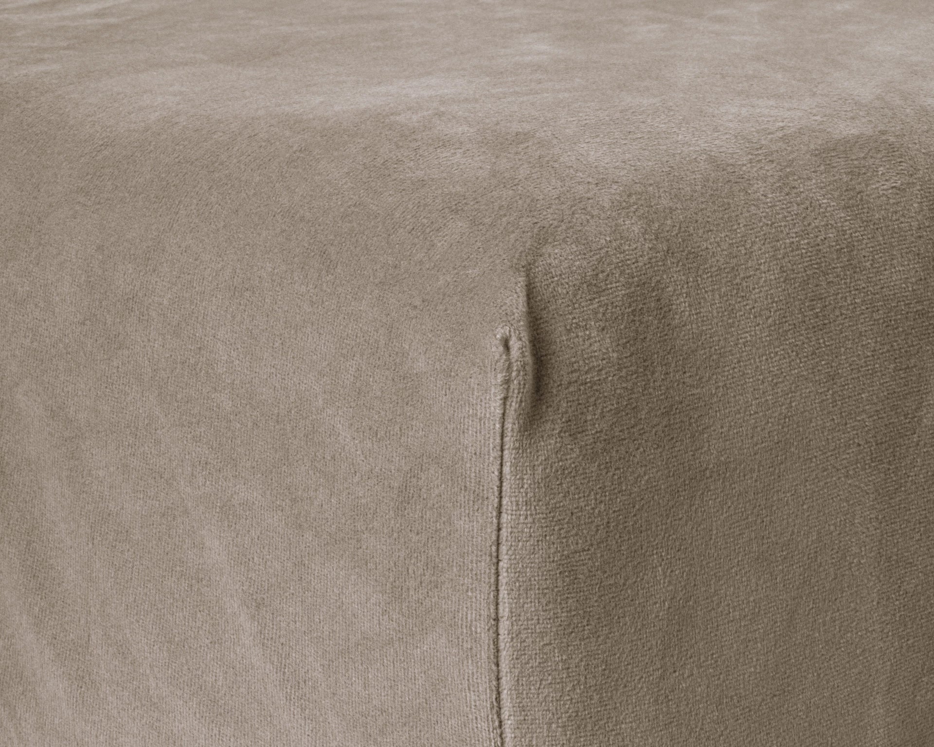 Velvet hoeslaken Taupe/Grijs