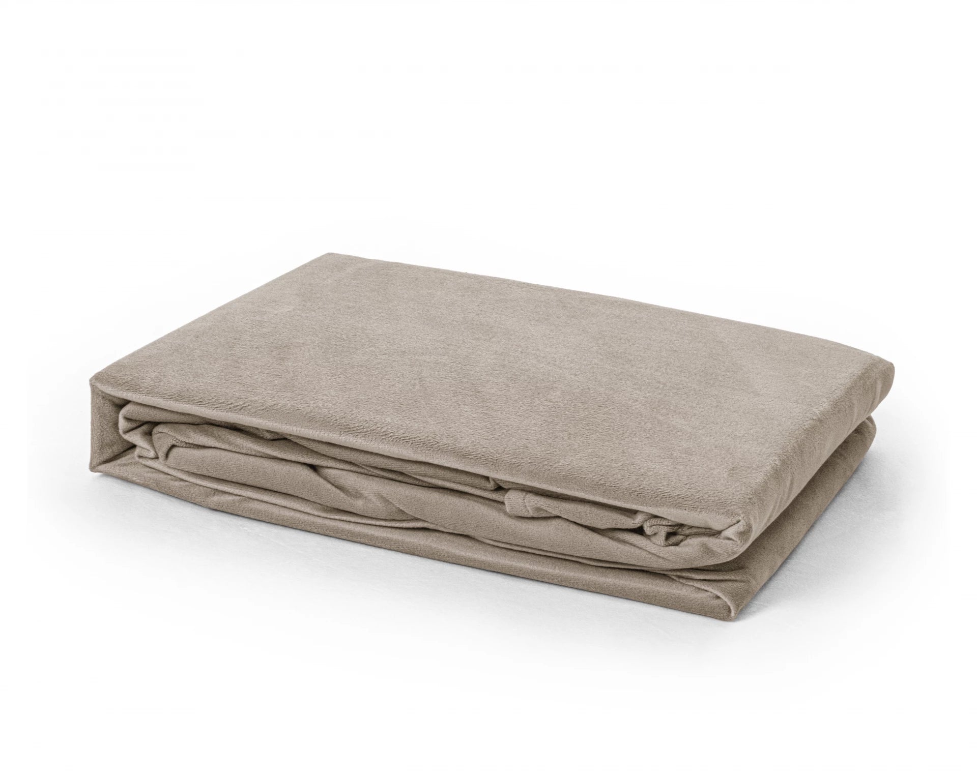 Velvet hoeslaken Taupe/Grijs