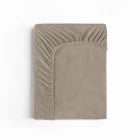 Velvet hoeslaken Taupe/Grijs