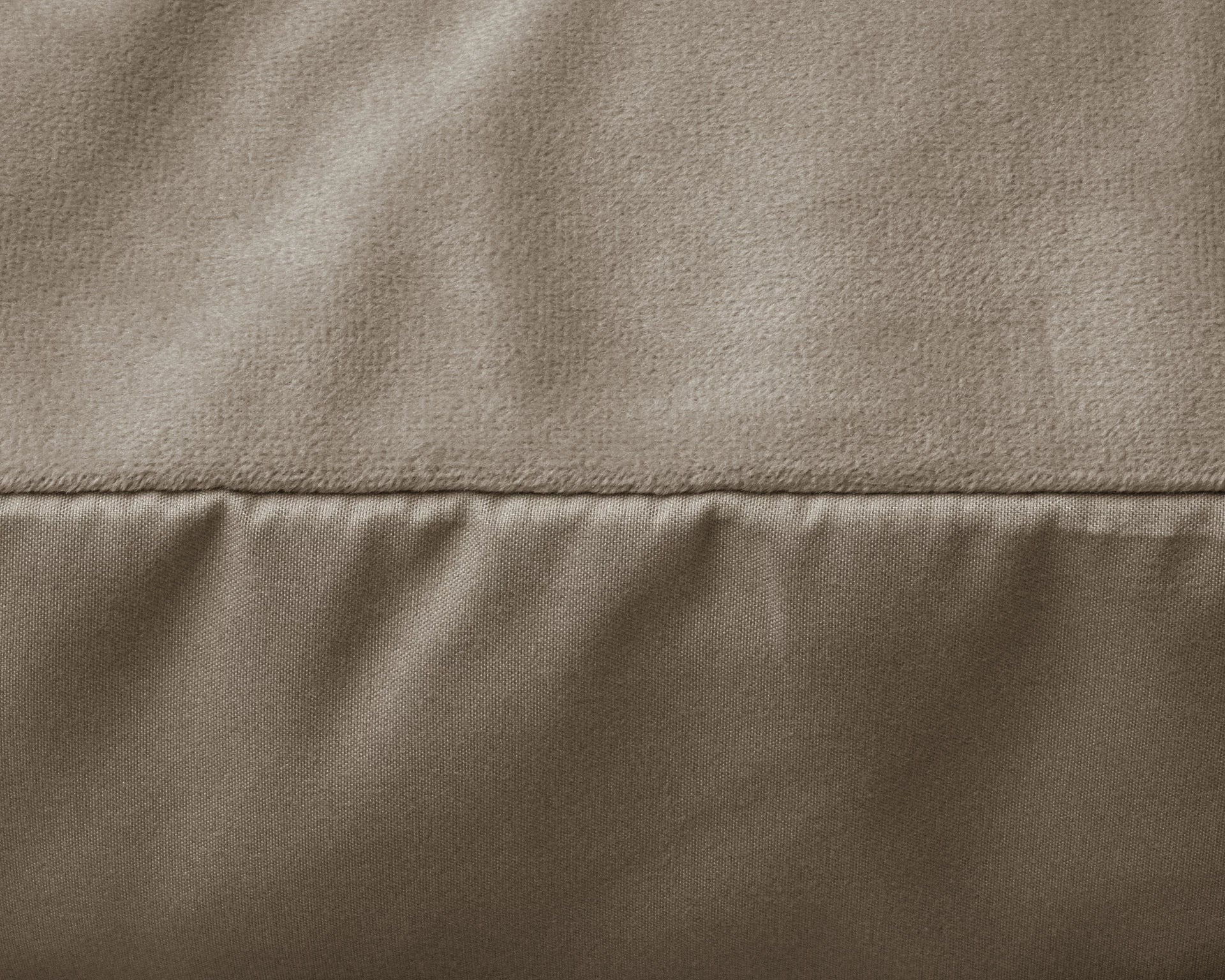 Velvet 2 in 1 kussenslopen Taupe/Grijs 60 x 70