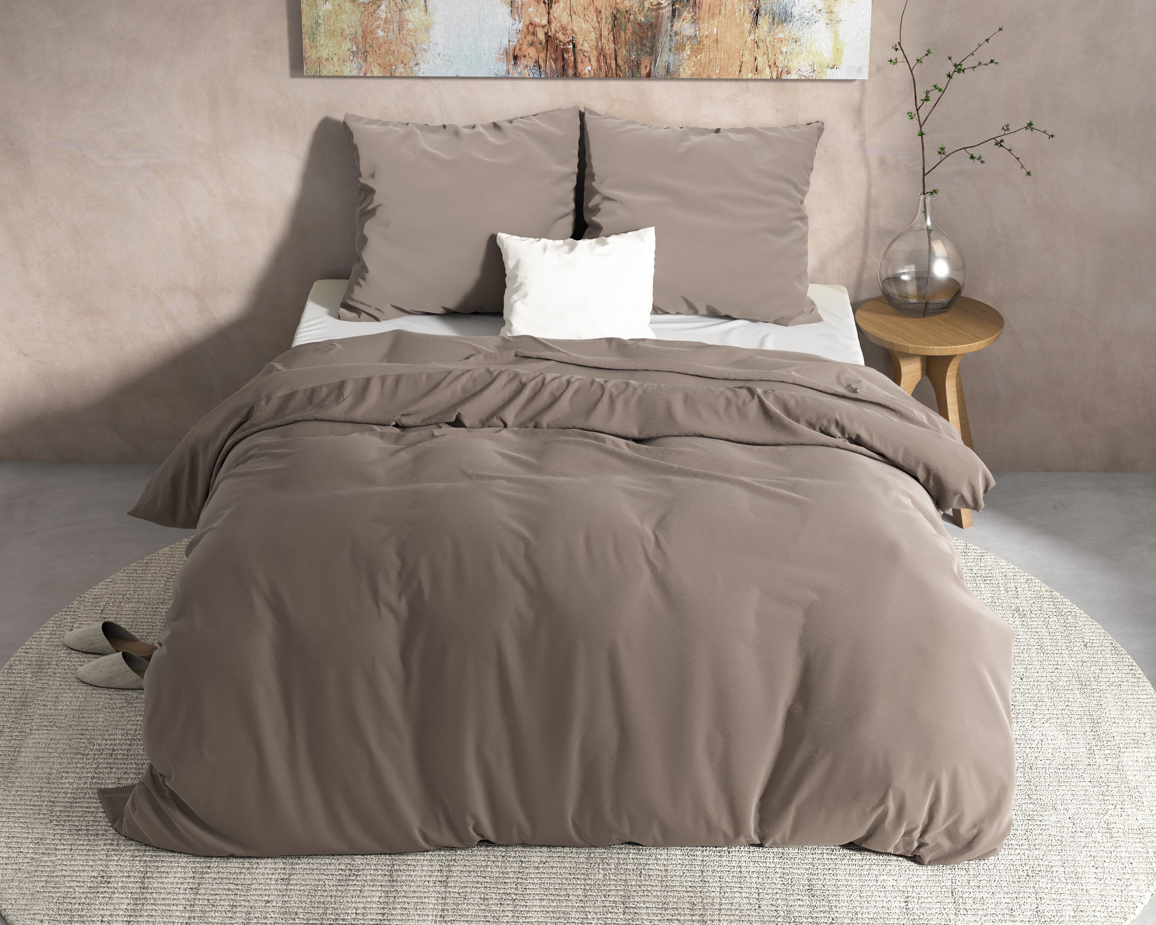Flanel-Bettwäsche - Mendez Taupe