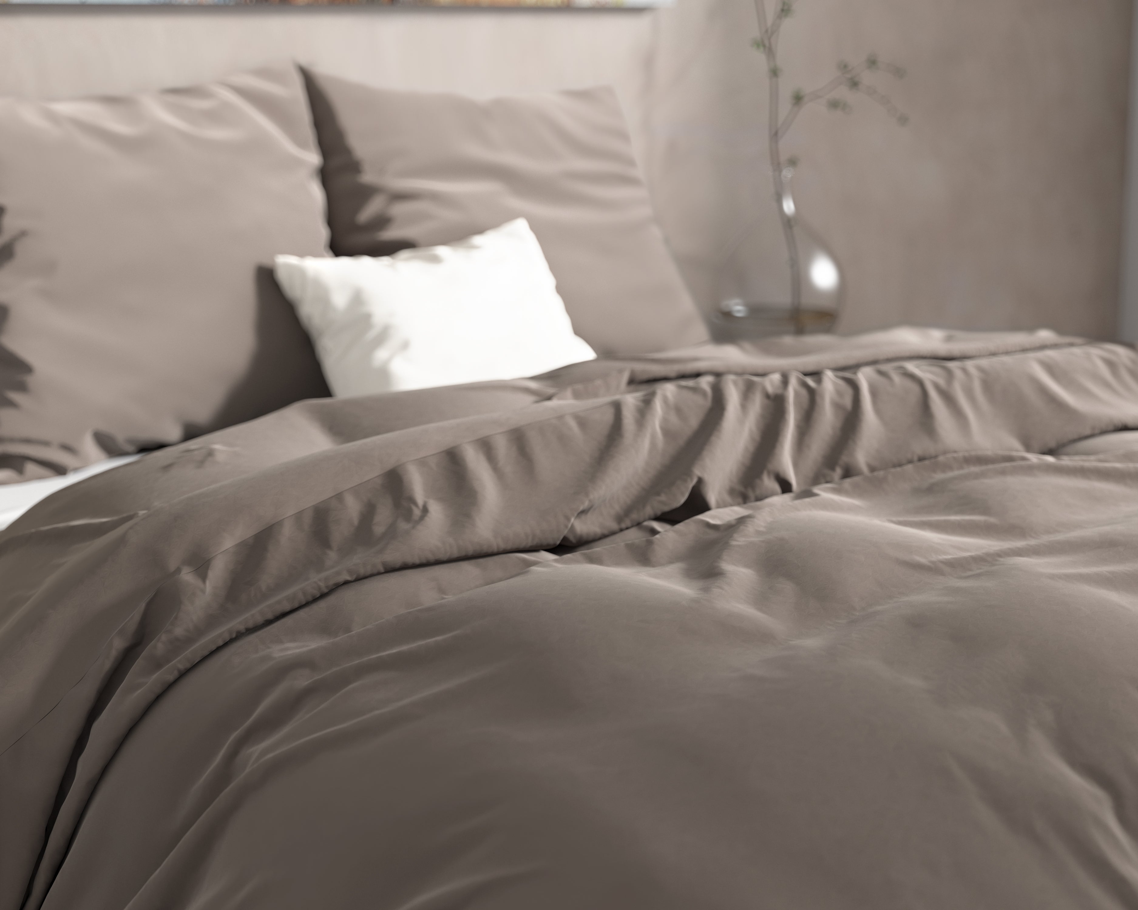 Flanel-Bettwäsche - Mendez Taupe